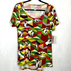 LulaRoe Women’s Classic T, Christmas penguins, NWT‎
